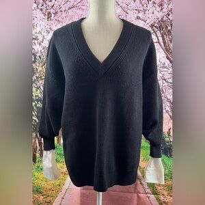 Alexander Wang Size:XS Women Long Sleeve Sweater With Shirt Detail Black/White